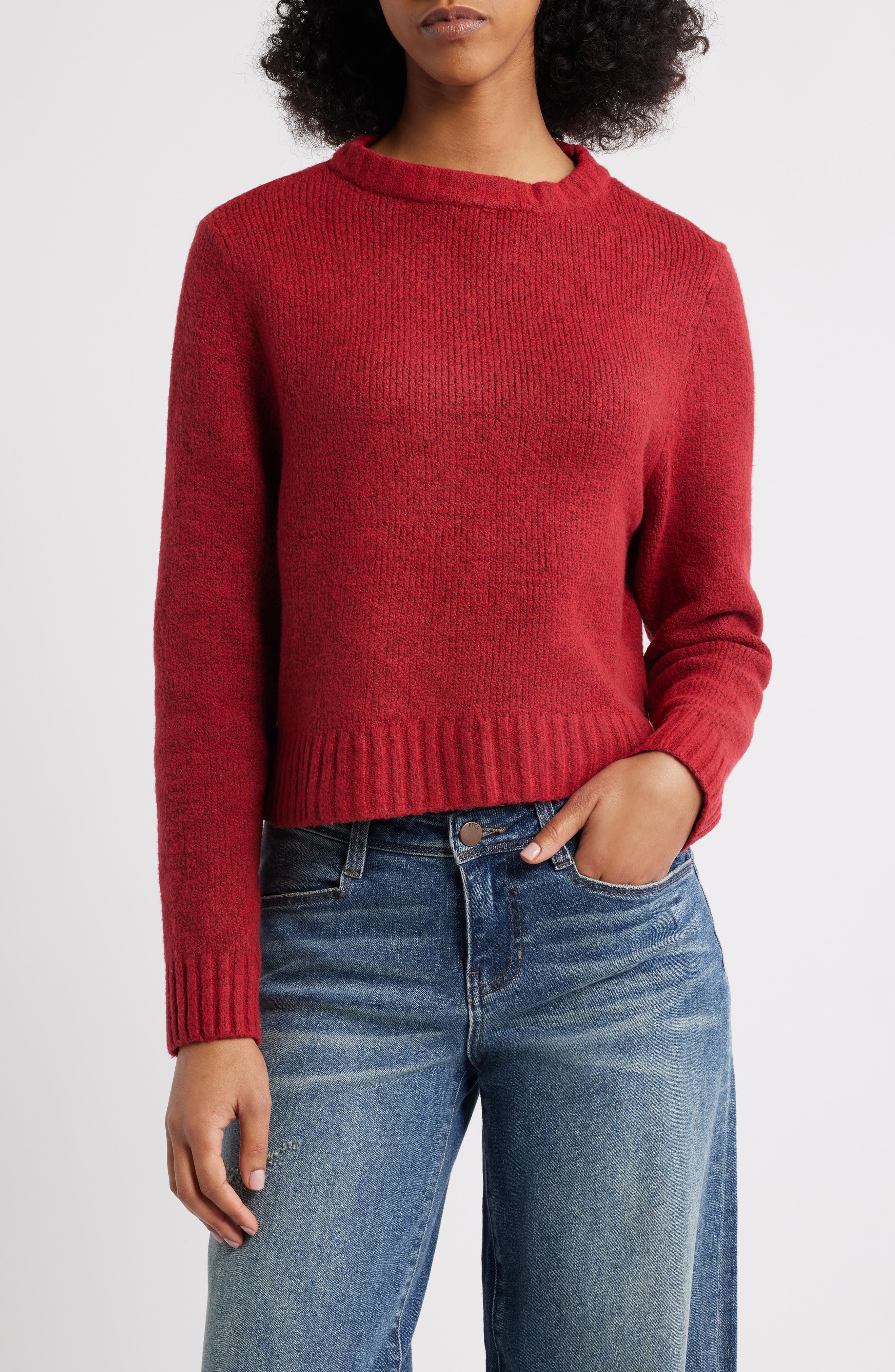 Pacsun Naomi Crewneck Sweater In Red