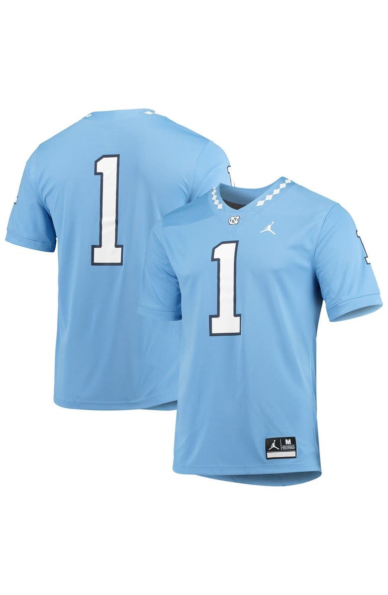 Jordan Brand Men's Jordan Brand #1 Carolina Blue North Carolina Tar Heels Game Jersey, Main, color, 