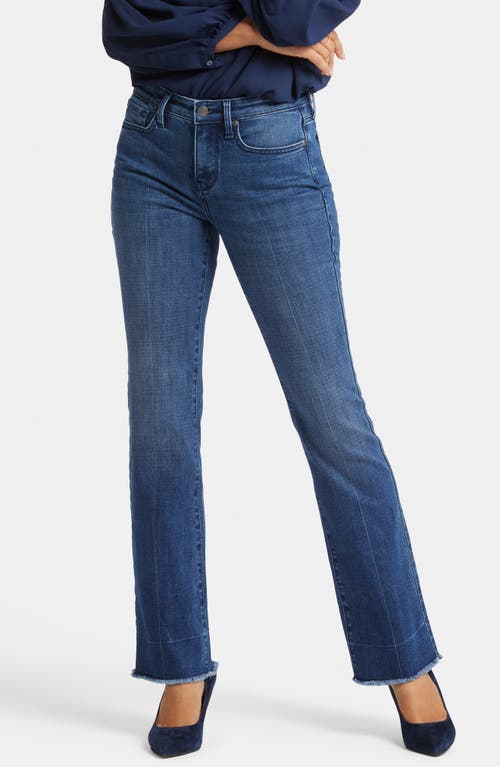 Nydj Barbara Frayed Bootcut Jeans In Dark River