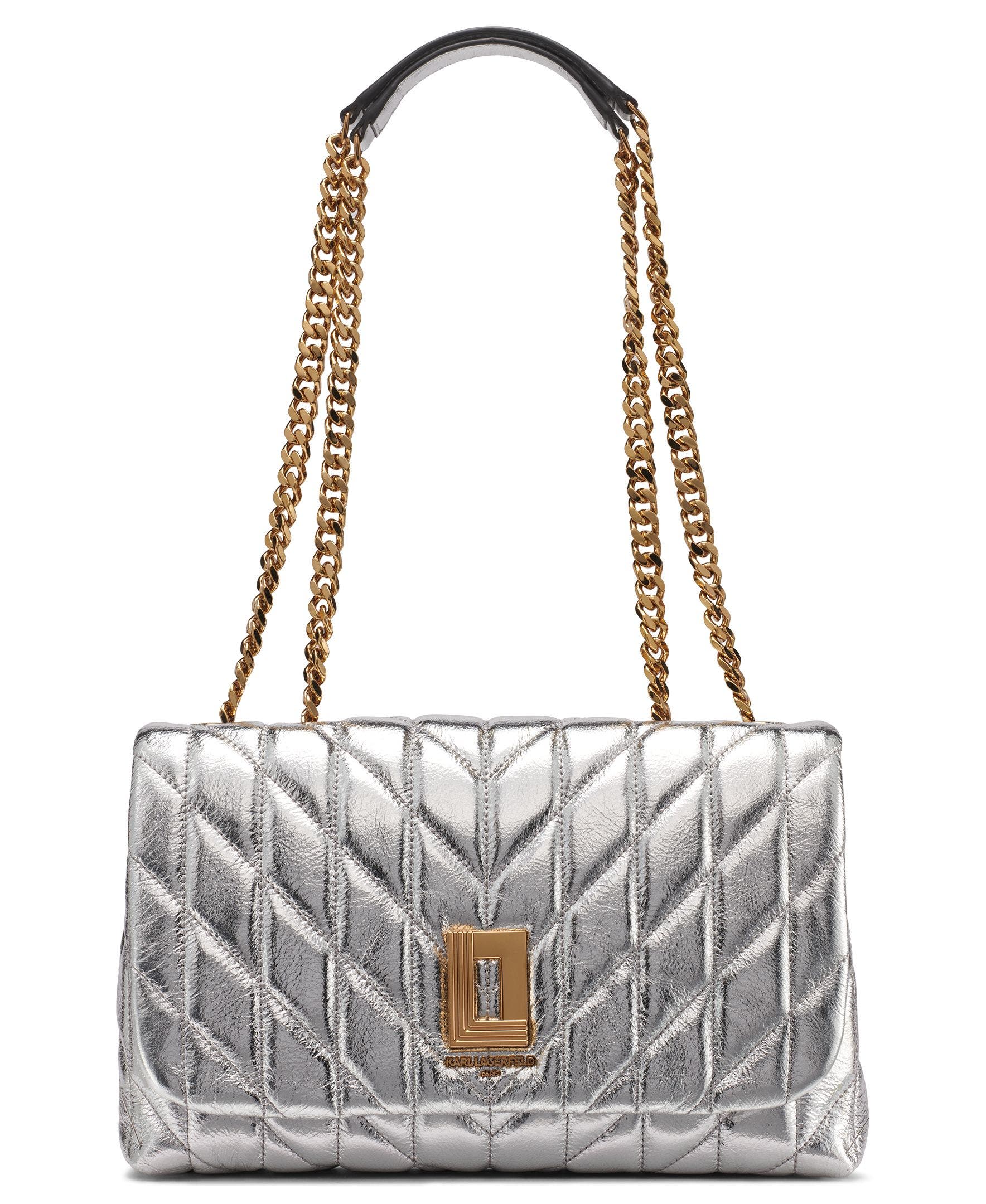 KARL LAGERFELD PARIS Lafayette Shoulder, Main, color, Silver
