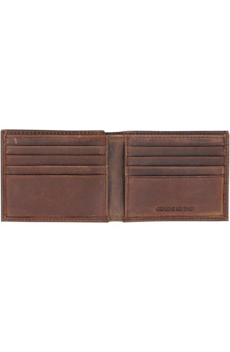 Evergreen Enterprises Brown Miami Dolphins Bifold Leather Wallet, Alternate, color,