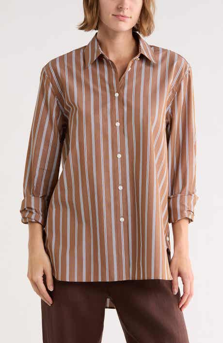 Monty Stripe Button-Up Shirt