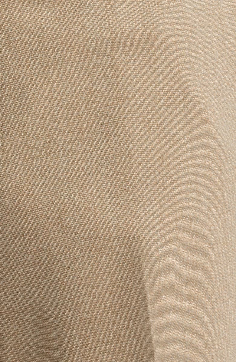 Berle Lightweight Flat Front Mesh Weave Wool Dress Pants, Alternate, color, Wicker Light