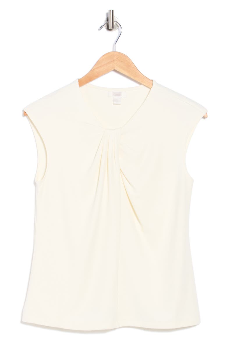 Twist Neck Cap Sleeve T-Shirt, Alternate, color, IVORY VANILLA