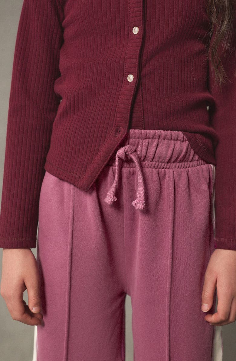 NEXT Kids' Side Stripe Wide Leg Sweatpants, Alternate, color, Red