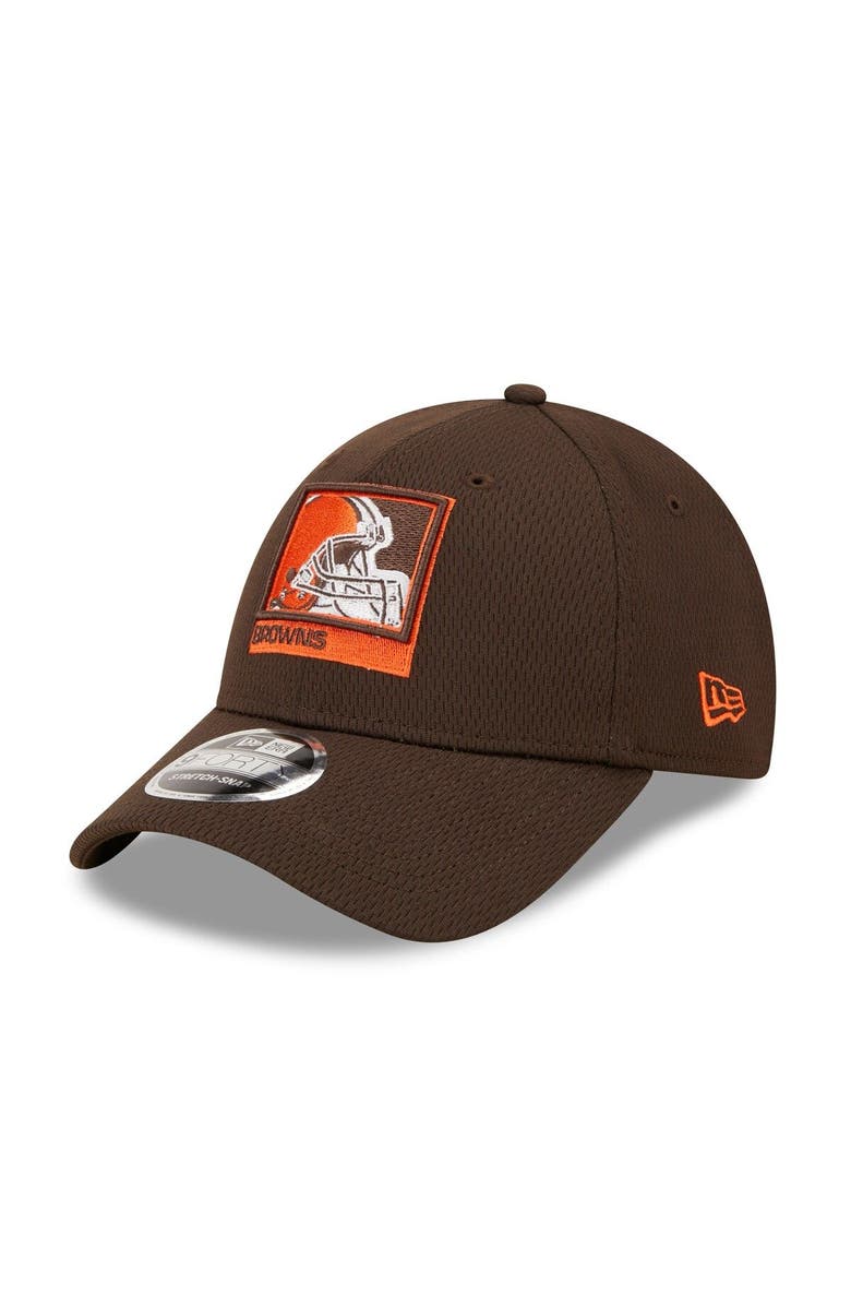New Era Men's New Era Brown Cleveland Browns Framed AF 9FORTY Snapback Hat, Main, color, Brown