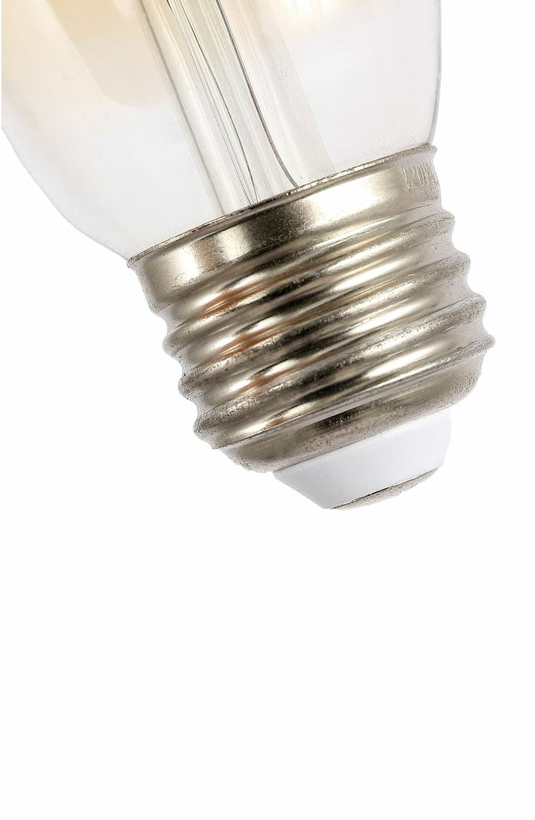 JONATHAN Y Vintage Non-Dimmable ST58-4W LED Edison Bulbs with E26 Base, 80+ CRI, Warm White 2700K, 350 Lumens, Tinted Amber, Alternate, color, Amber