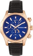 BREED Lacroix Chronograph Leather-Band Watch