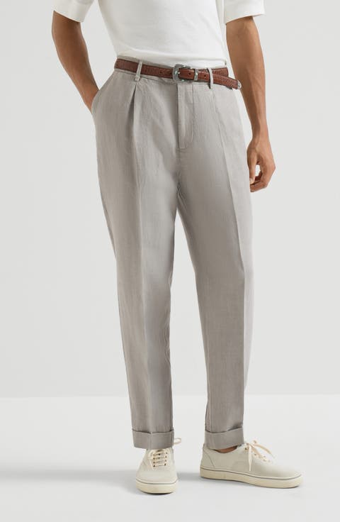 Gabardine garment dyed trousers