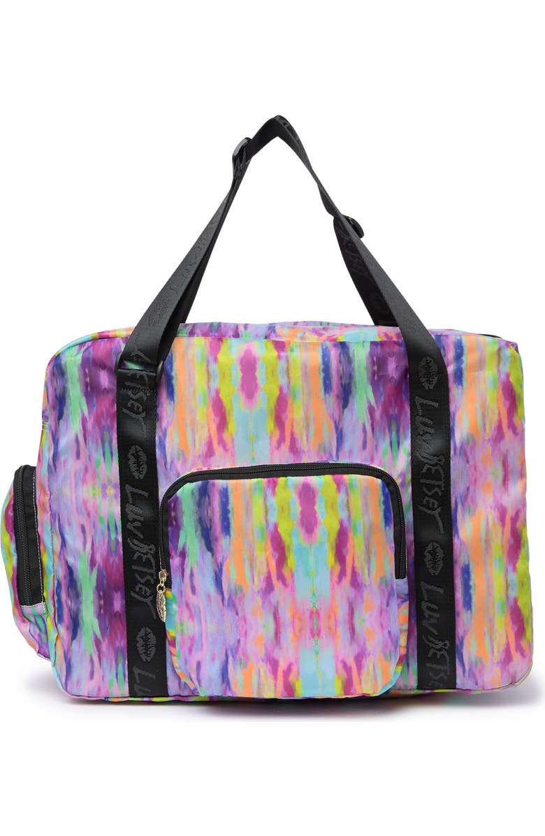 Betsey Johnson Pack-It Nylon Weekend Duffle Bag, Main, color,