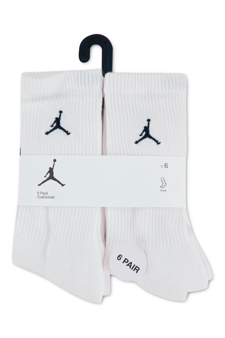 Kids' Assorted 6-Pack Everyday Essentials Crew Socks, Alternate, color, WHITE