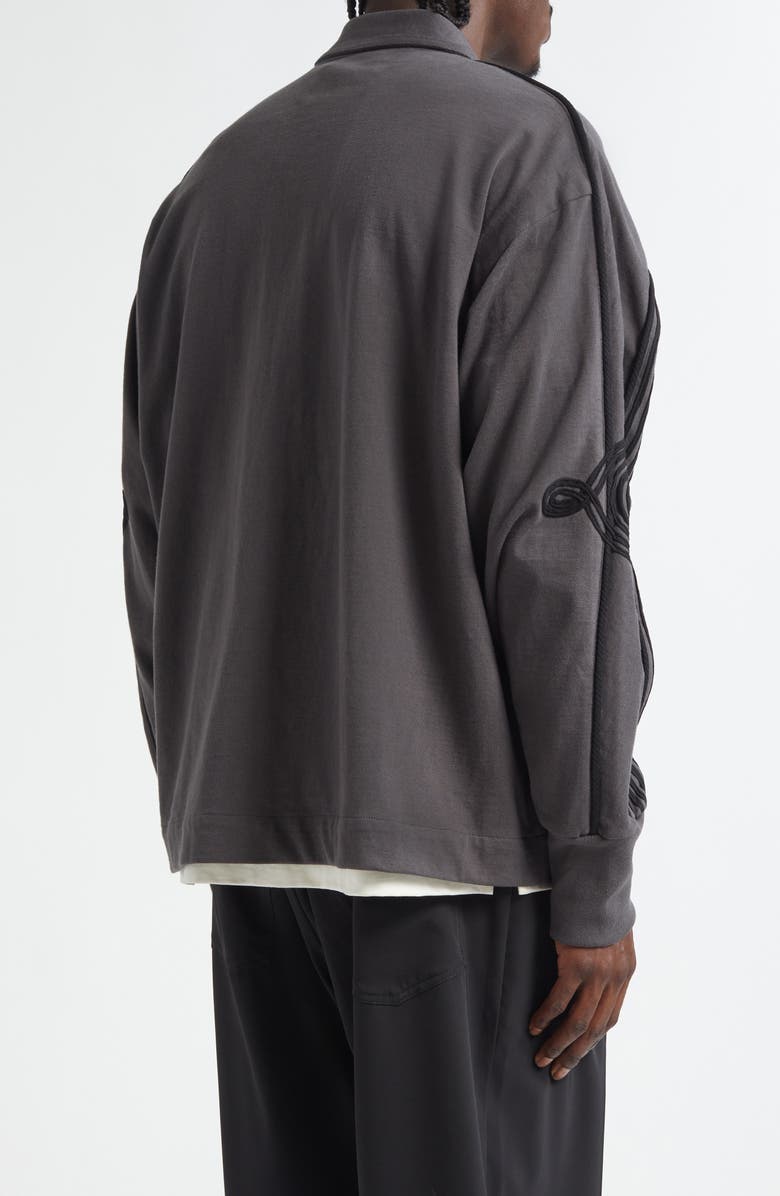 SONG FOR THE MUTE Appliqué Track Jacket, Alternate, color, Washed Black