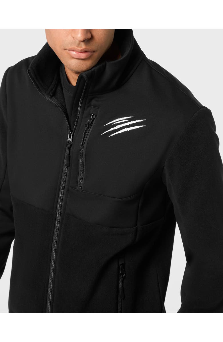 PLEIN SPORT Pile Nylon Zip Anorak Men, Alternate, color, Black