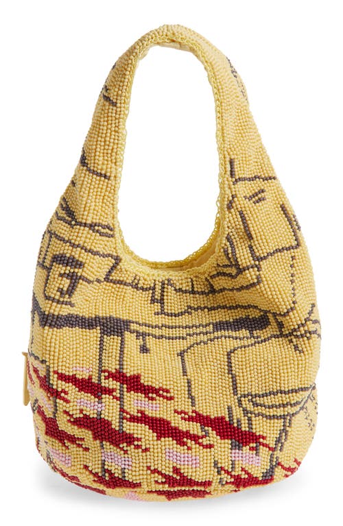 Jw Anderson Mini Beaded Shoulder Bag In Multi