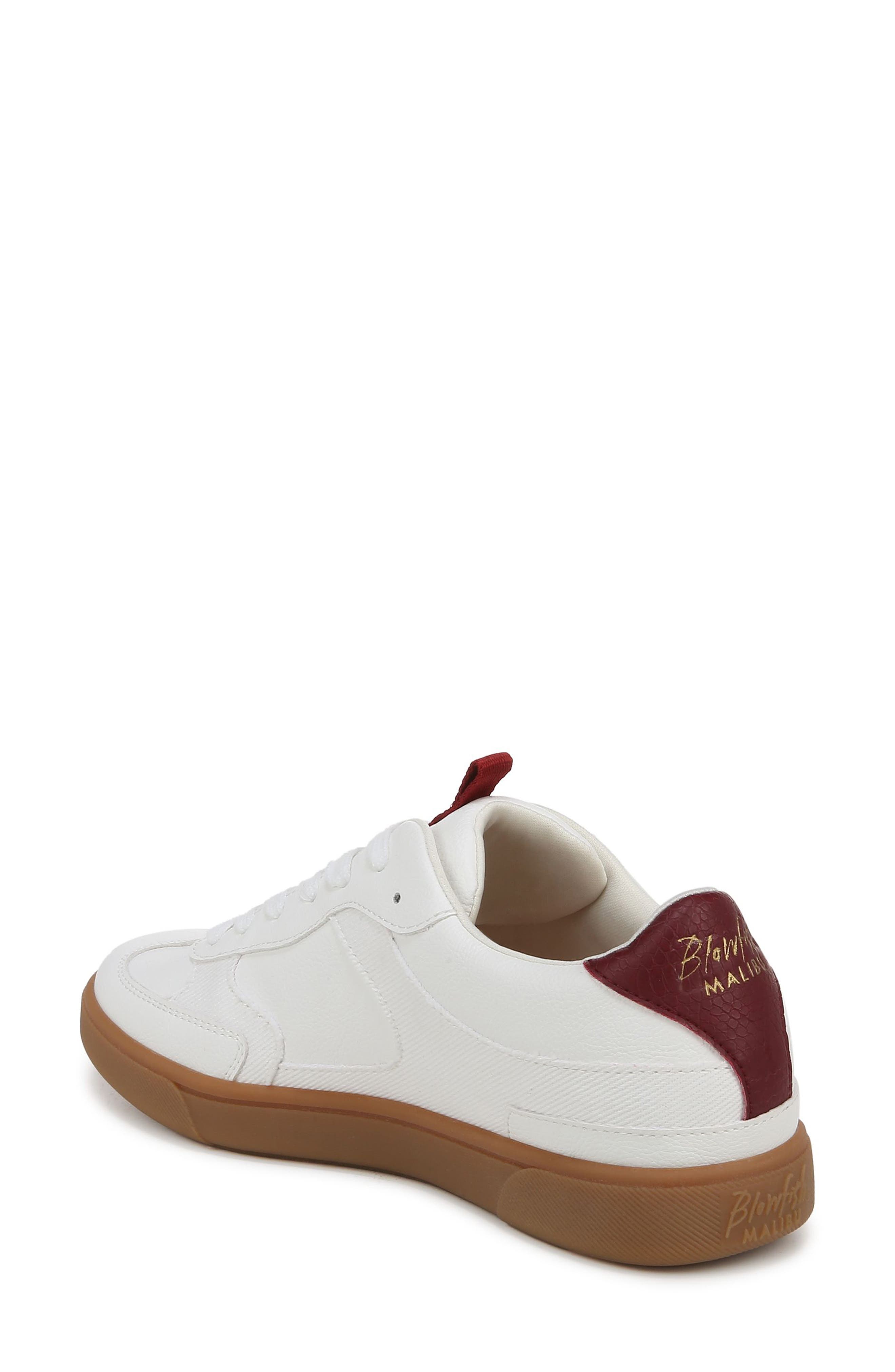Tastic Low Top Sneaker, Alternate, color, WHITE/ RED FAUX LEATHER