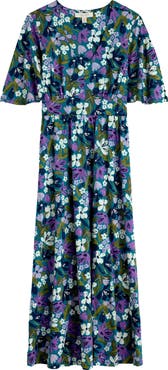 Seasalt Cornwall Chateaux Floral Organic Cotton Maxi Dress