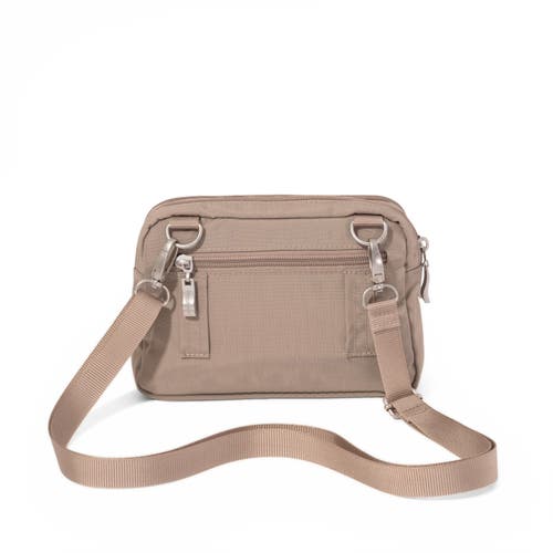 Baggallini Triple Zip Small Convertible Crossbody Bag In Gray