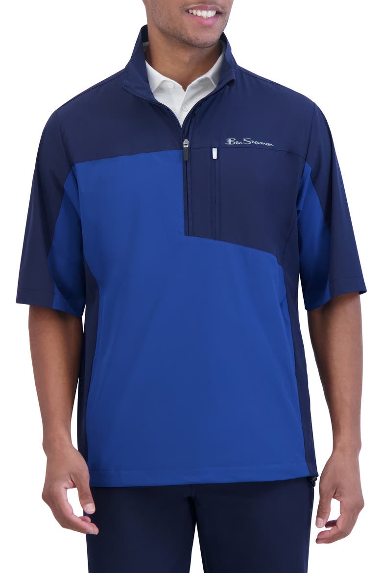 Water Repellent Golf Top, Main, color, NAVY