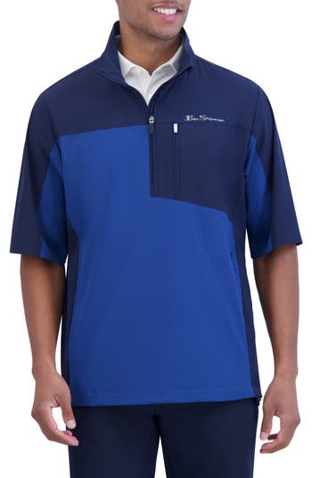 Ben Sherman Water Repellent Golf Top In Blue