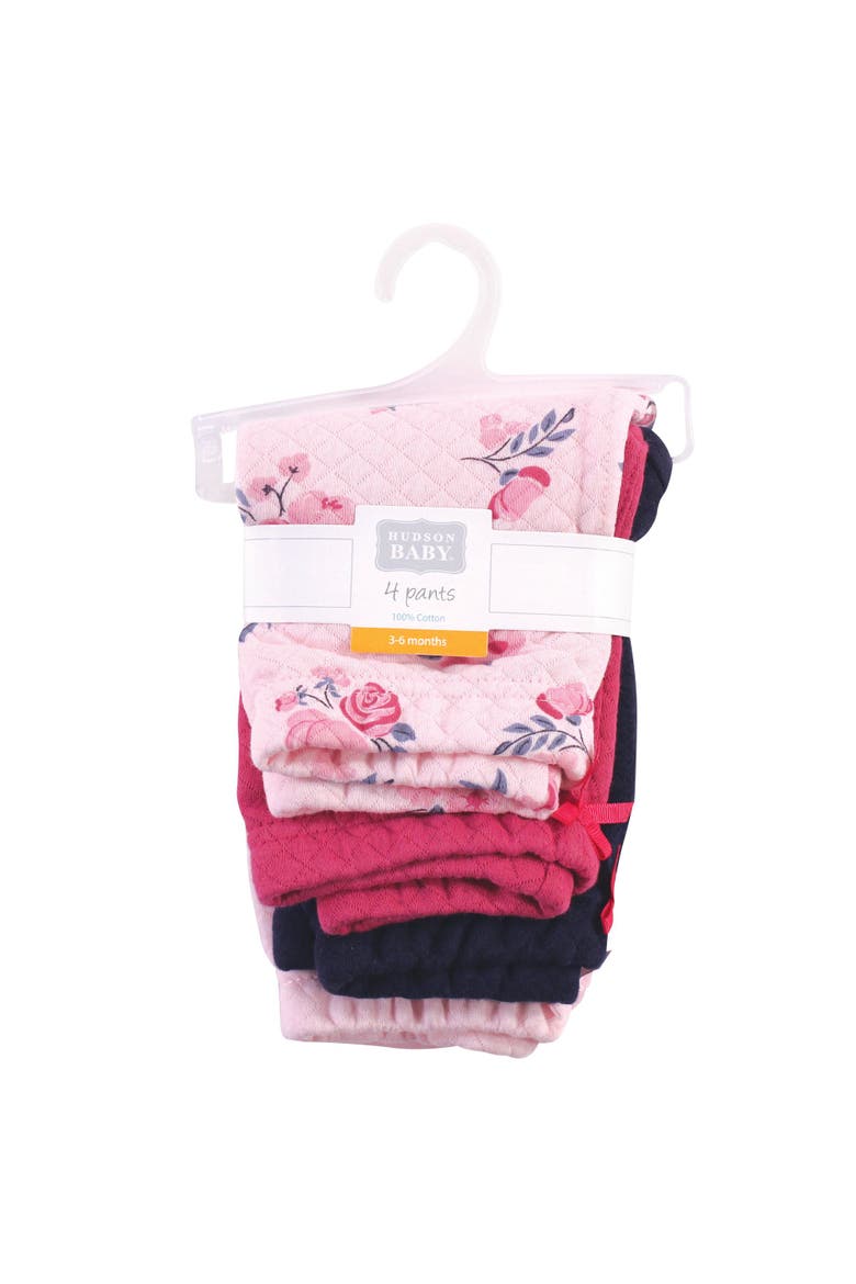 Quilted Jogger Pants 4pk, Alternate, color, Pink Navy Floral