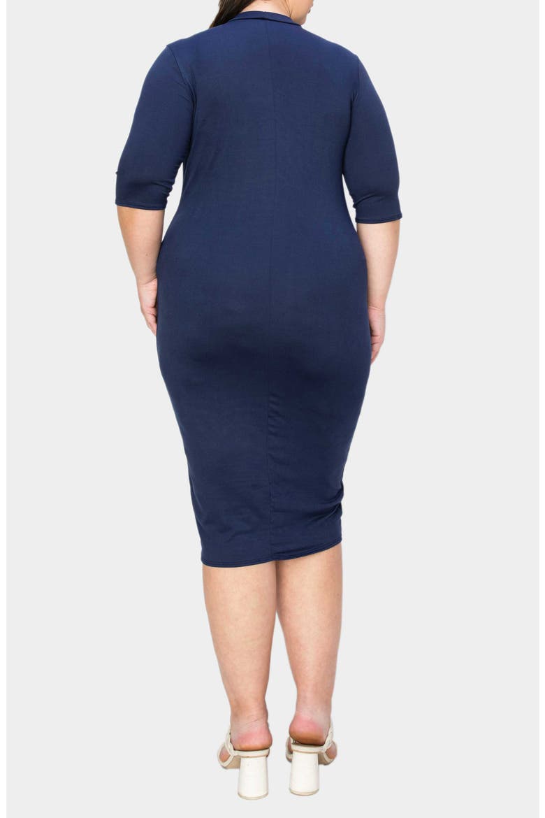 Mona Midi Dress, Alternate, color, NAVY