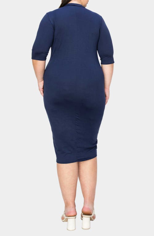 L I V D Mona Midi Dress In Navy
