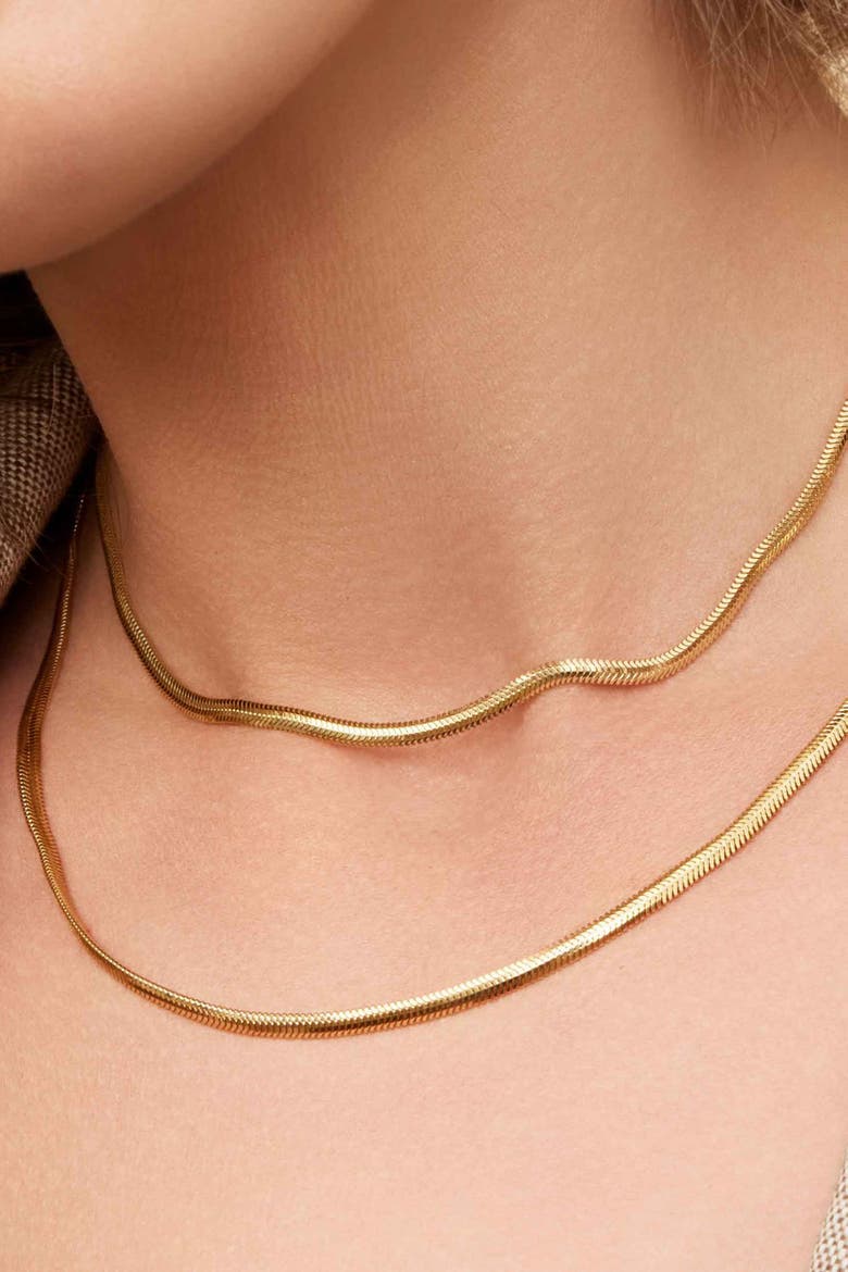 14K Yellow Gold Snake Charmer Chain Choker, Alternate, color, Yellow Gold