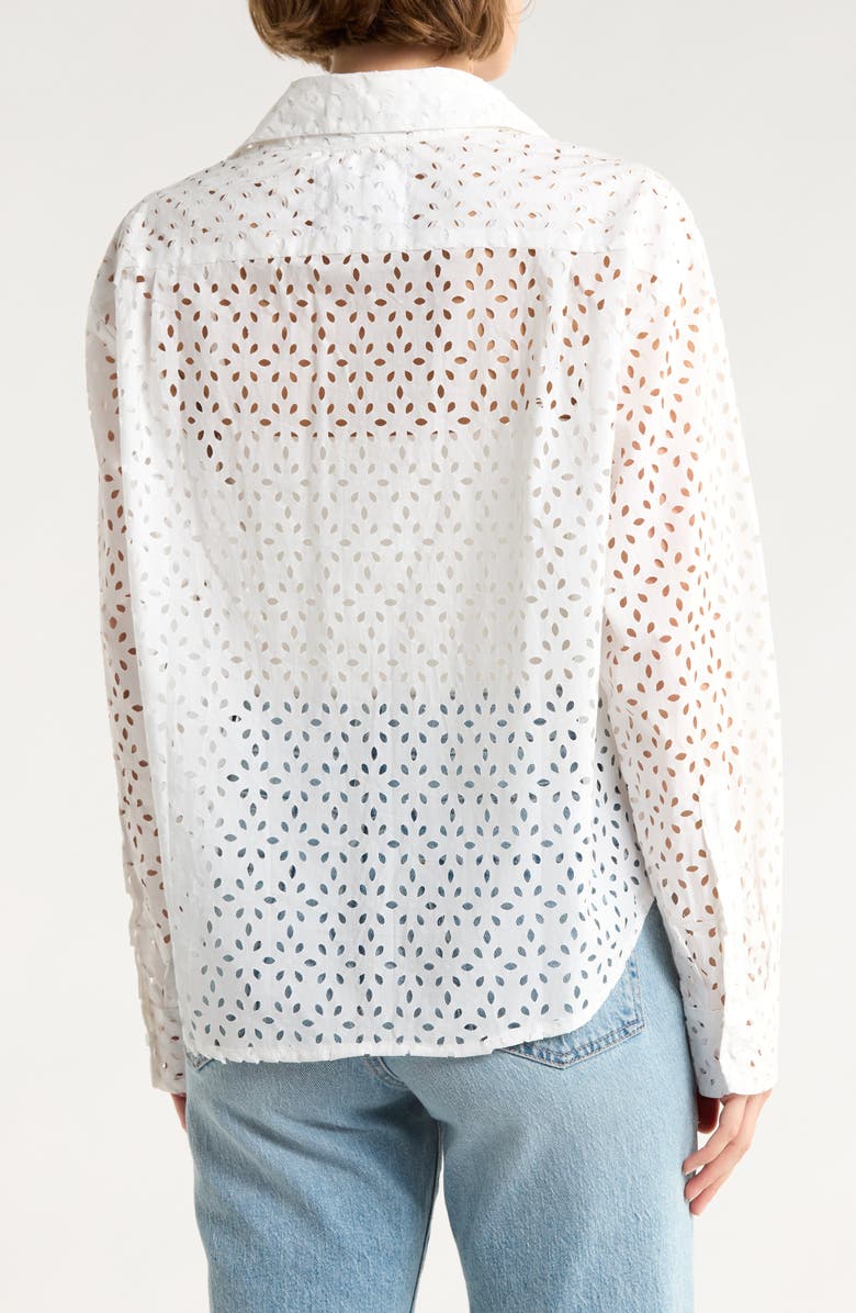 CISSA The Daily Eyelet Cotton Shirt, Alternate, color, Au Naturel Eyelet