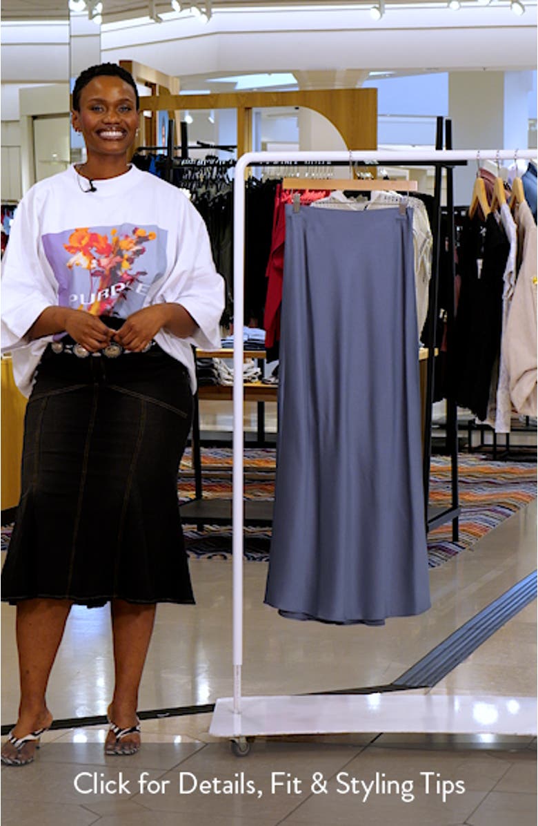 Satin Maxi Skirt, sales video thumbnail