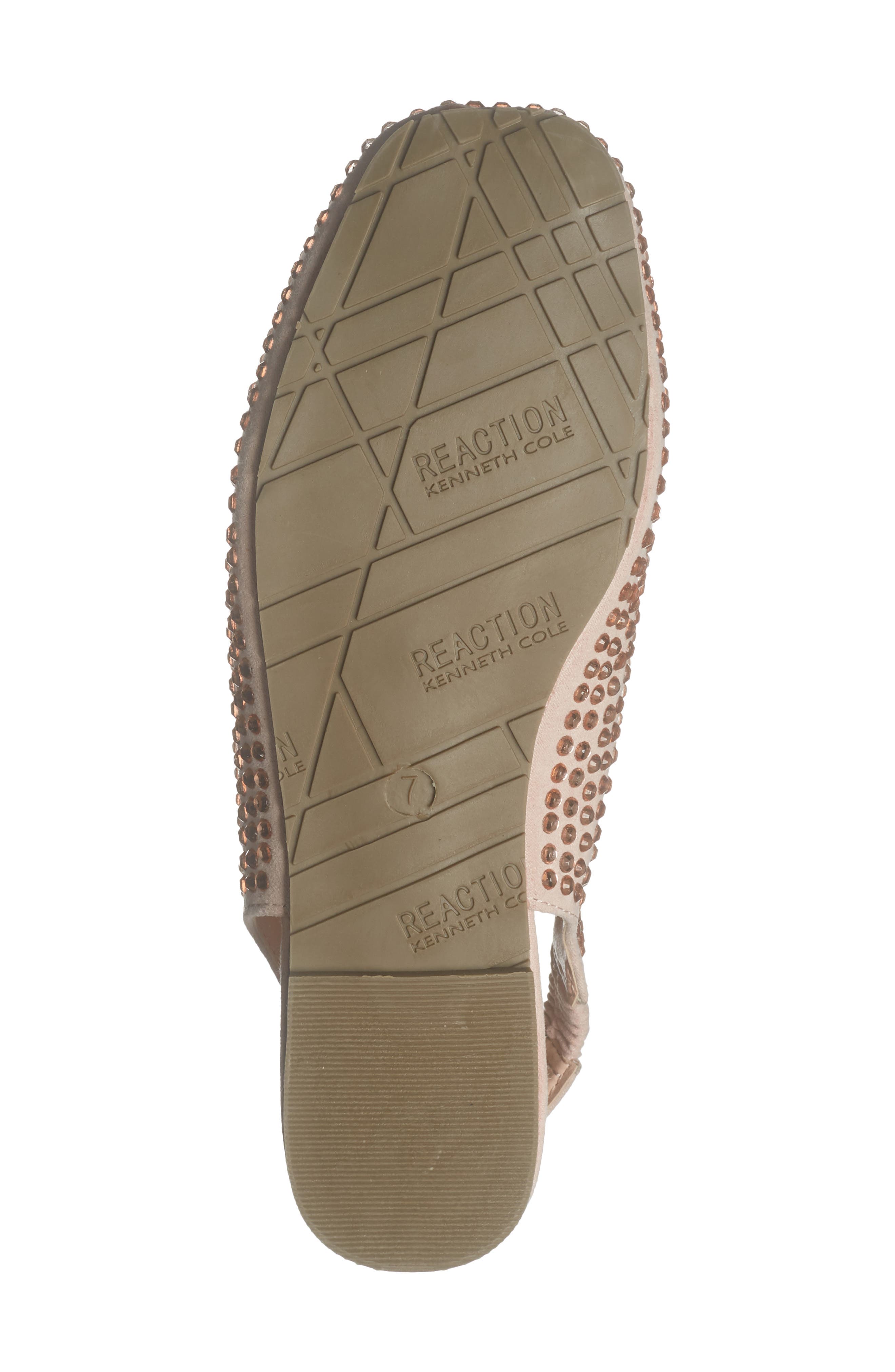 Reaction Kenneth Cole Esme Rhinestone Embellished Slingback Flat, Alternate, color, Blush Microsuede