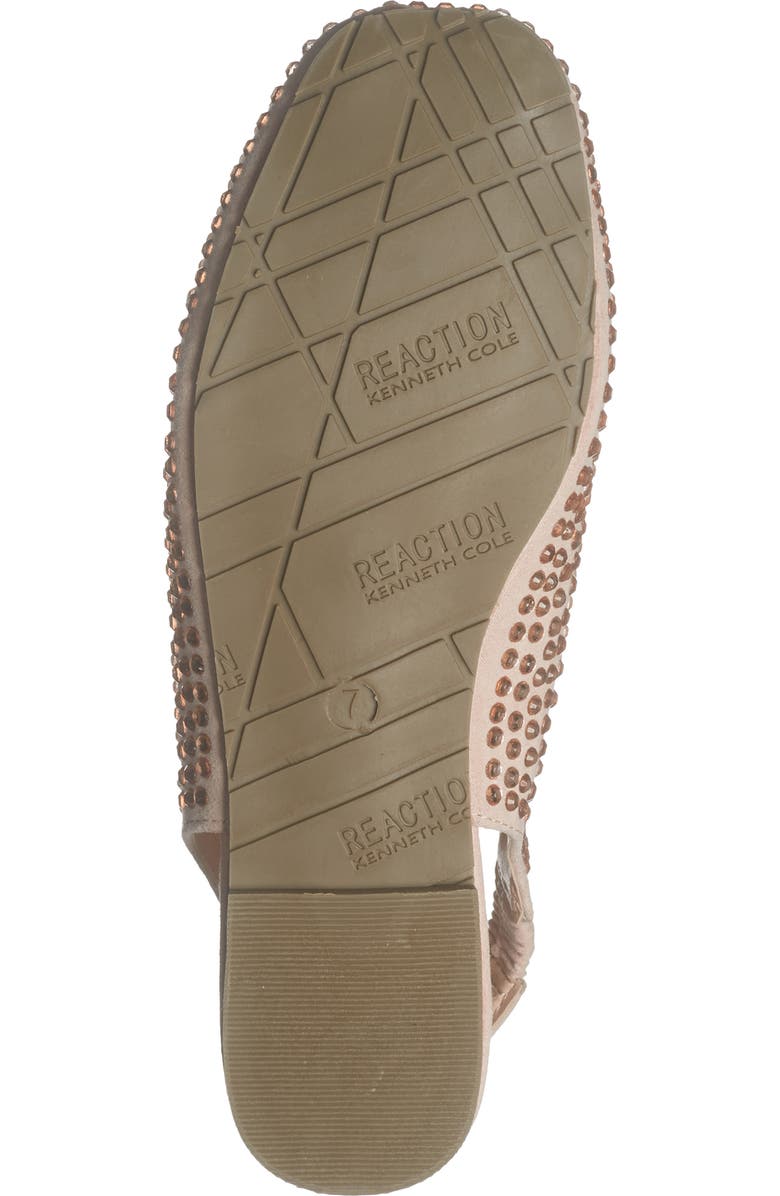 Reaction Kenneth Cole Esme Rhinestone Embellished Slingback Flat, Alternate, color, Blush Microsuede