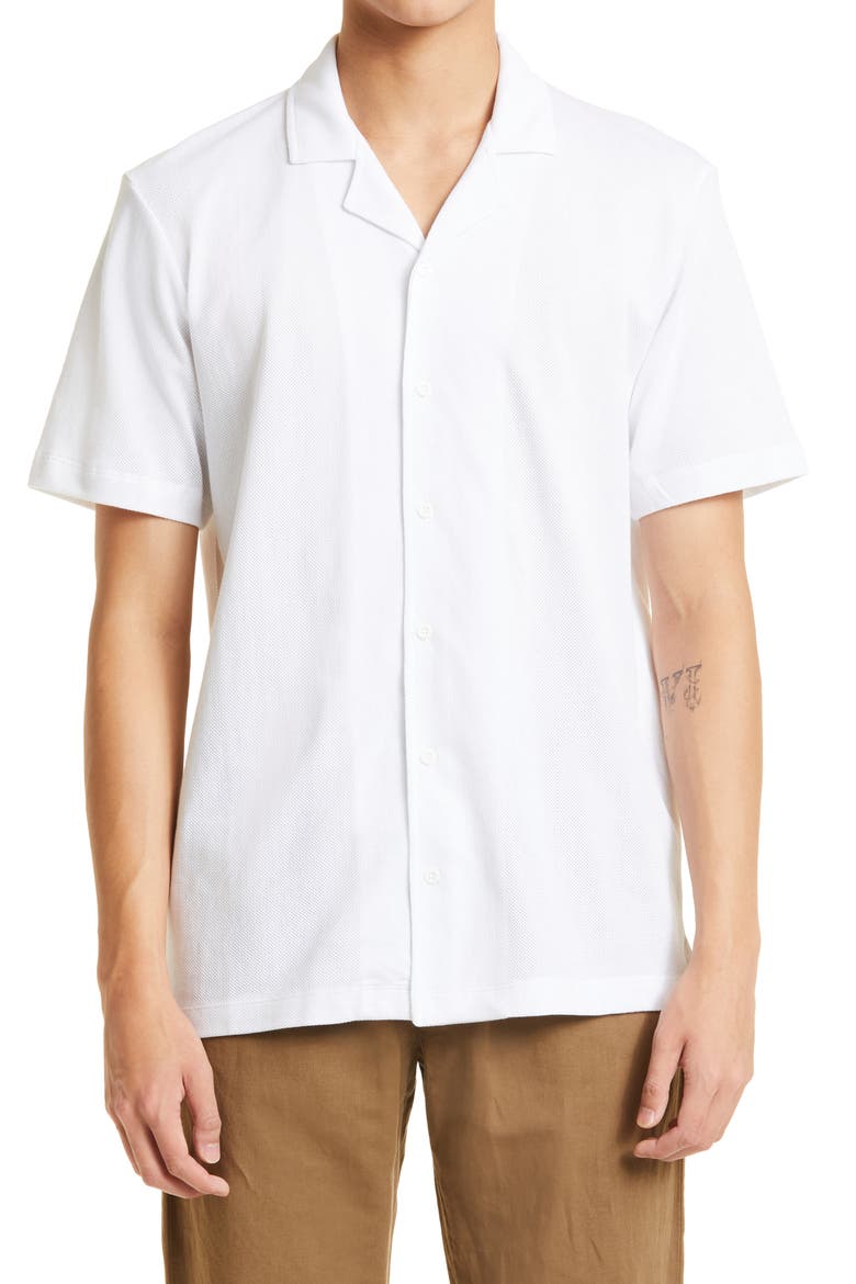 Men's Riviera Cotton Button-Up Shirt, Main, color, WHITE