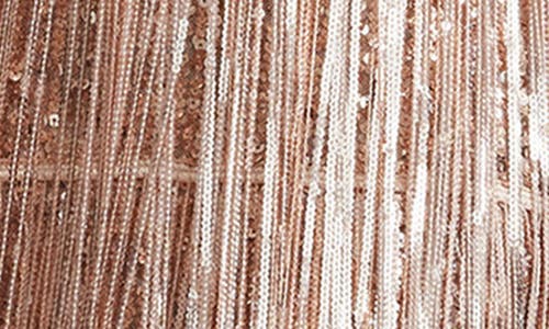 DRESS THE POPULATION DRESS THE POPULATION REIGN SEQUIN & METALLIC FRINGE GOWN