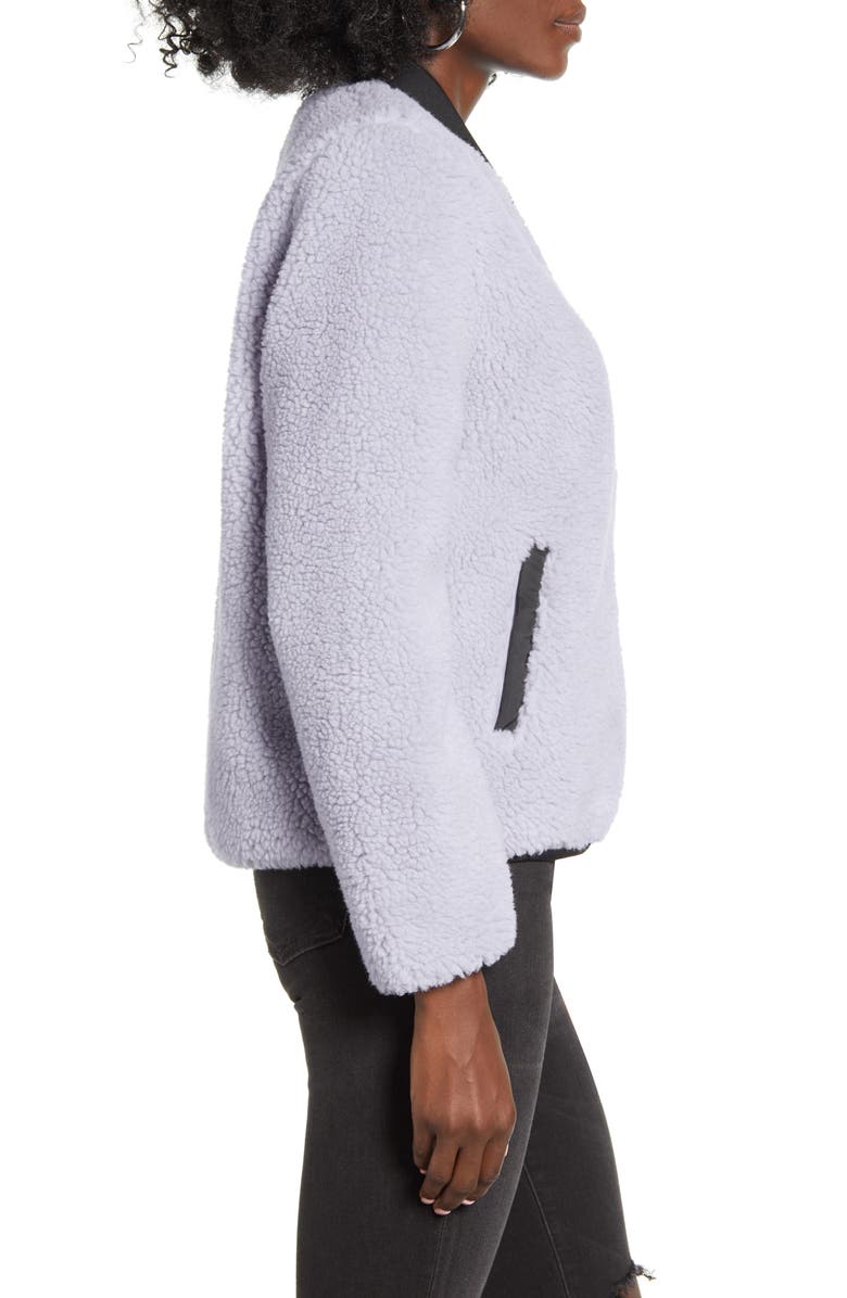 Vans Misty Fog Faux Shearling Bomber Jacket, Alternate, color,