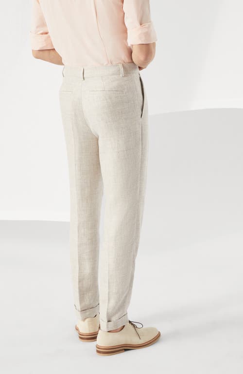 Brunello Cucinelli Leisure Fit Trousers In Garment Dyed Cotton Corduroy With Darts In Yuta