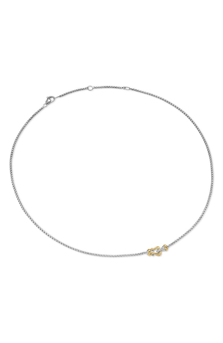 Cable Flex Bracelet in Sterling Silver with 14K Yellow Gold, 4mm
