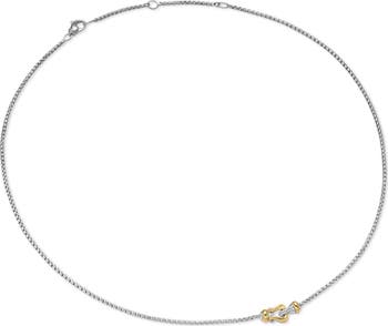 Cable Flex Bracelet in Sterling Silver with 14K Yellow Gold, 4mm
