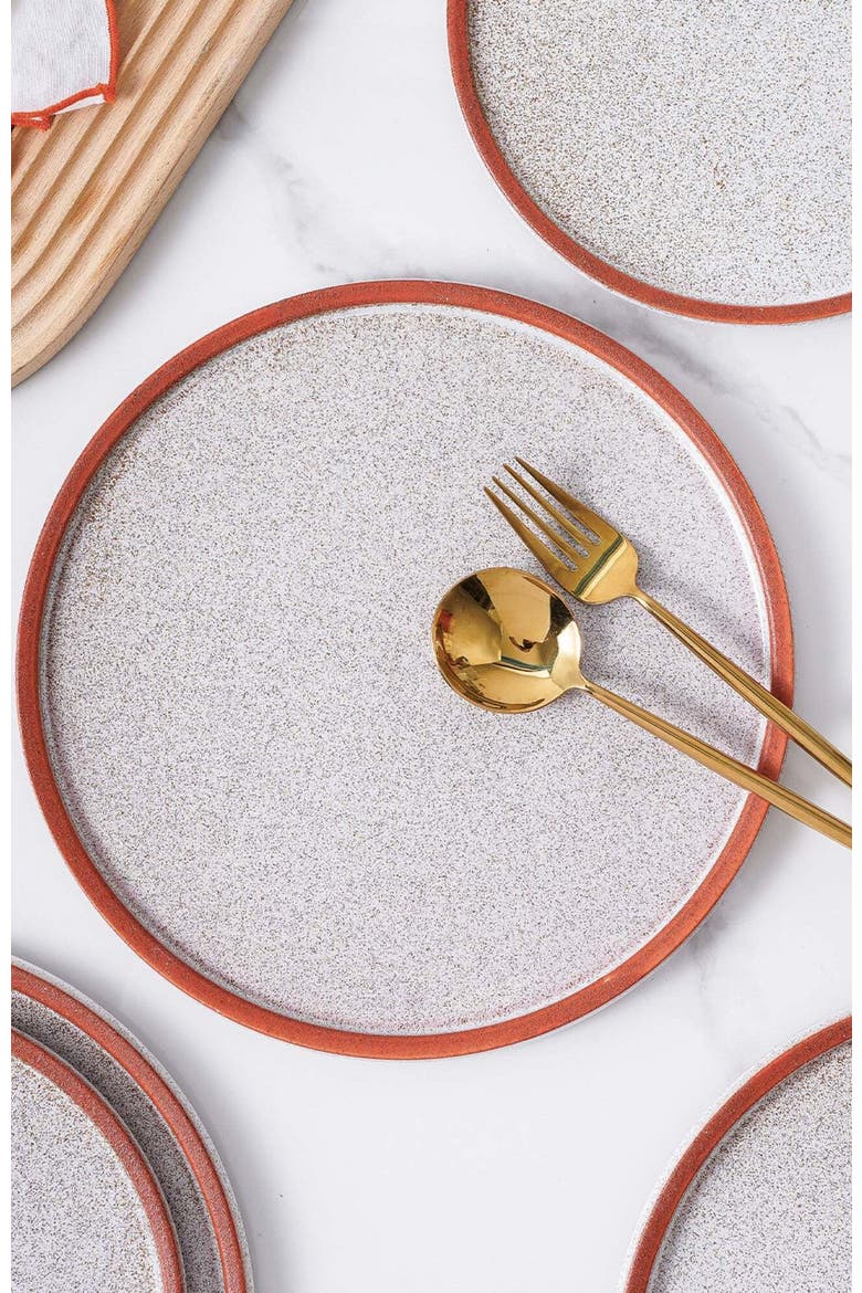 Vince Stoneware 4-Piece Salad Plate Set, Alternate, color, Red