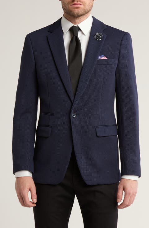 Slim Fit Knit Fashion Blazer