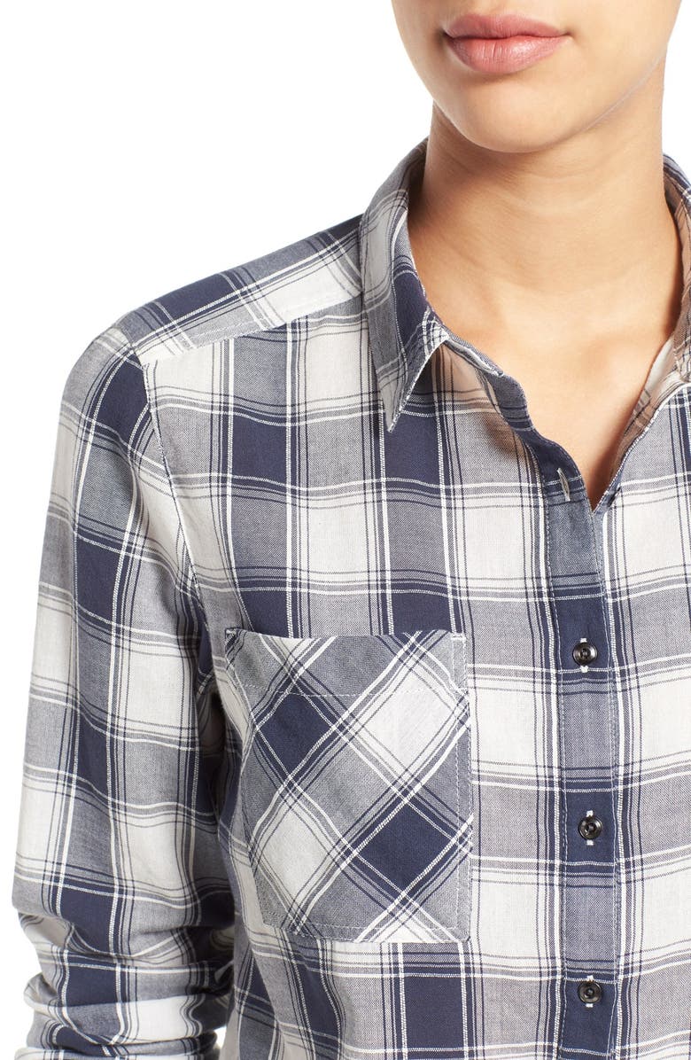 Caslon<sup>®</sup> Check Print Popover Shirt, Alternate, color, 