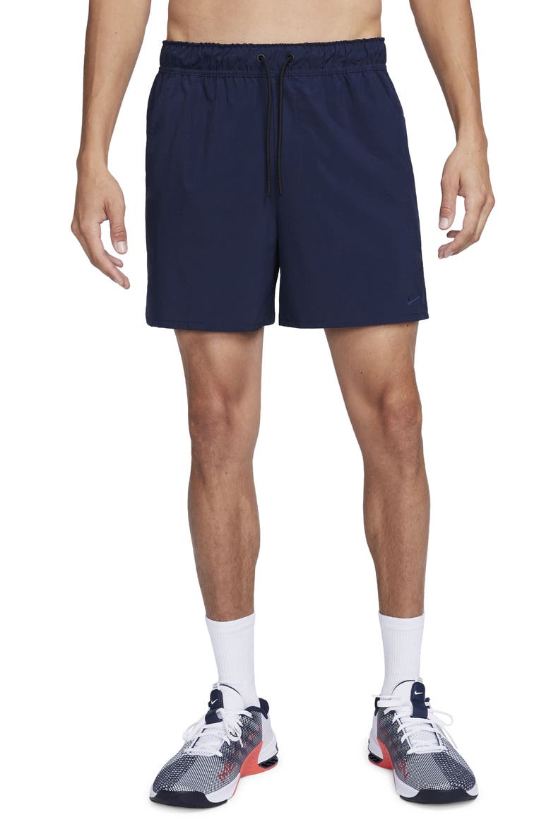 Dri-Fit Unlimited 5-Inch Athletic Shorts, Main, color, 451 OBSIDIAN/BLACK/OBSIDIAN