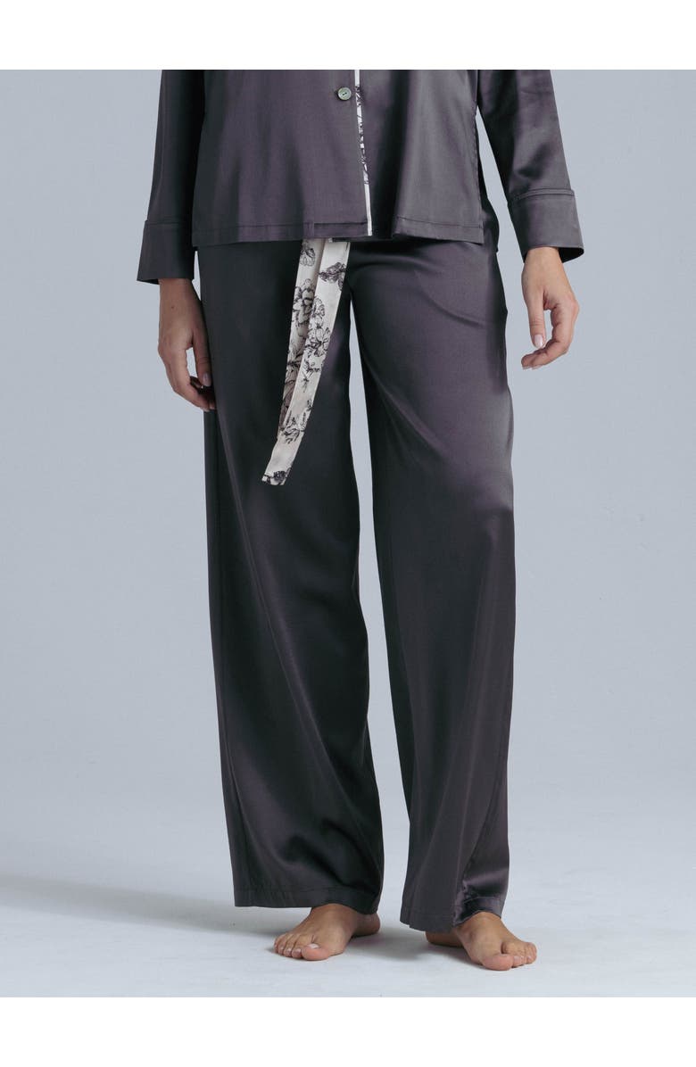 Alas Silk Pajama Pants, Main, color, Magic Grey