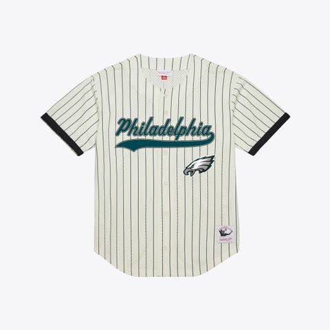 Men's Mitchell & Ness Brian Dawkins Cream Philadelphia Eagles Name & Number Mesh Fashion Jersey