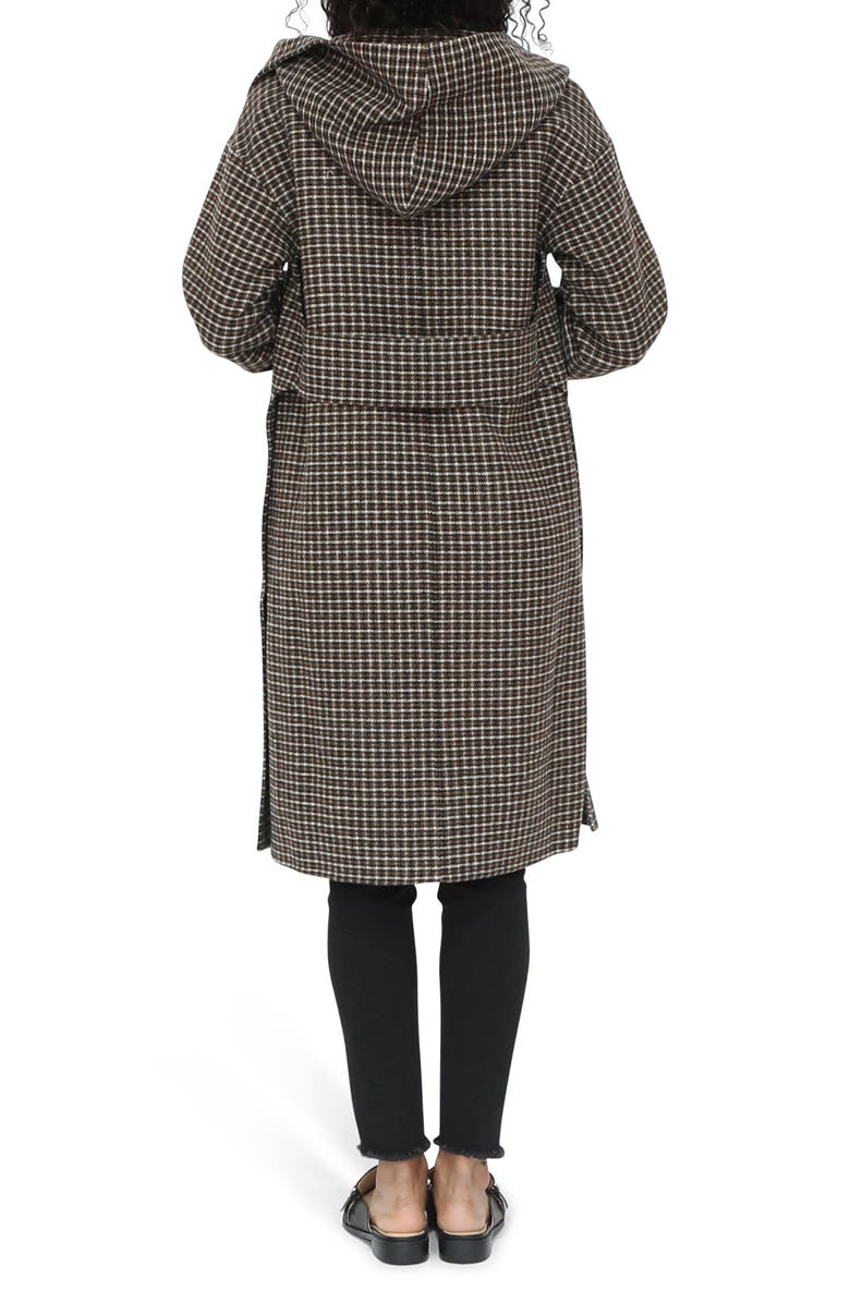 Walk this Way Hooded Wool Blend Overcoat