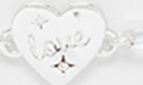 Estella Bartlett Engraved Love Heart Figaro Chain Necklace