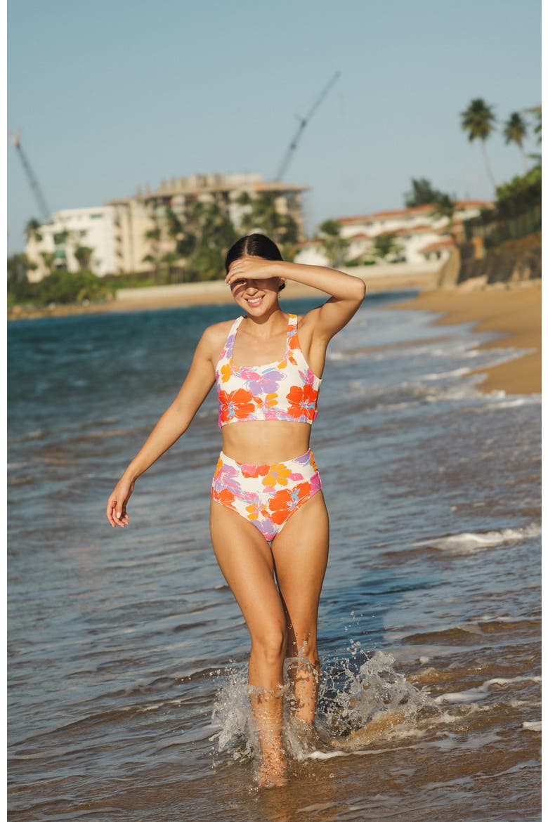 Cross Up Swim Crop, Alternate, color, Sundara