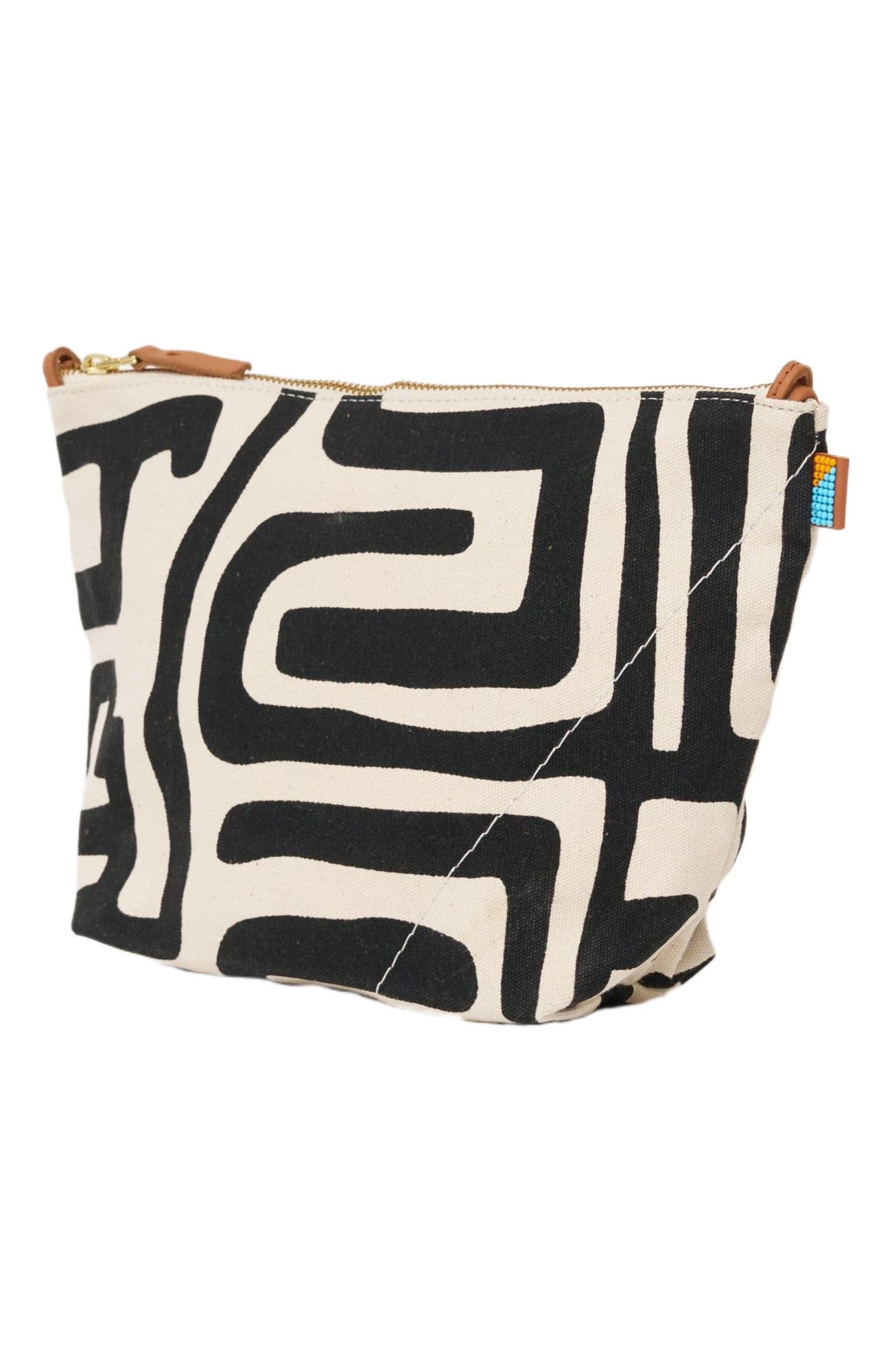 Ubuntu Life XLarge Convertible Pouch, Alternate, color, Black Kuba