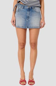 ABRAND A-Line Denim Miniskirt