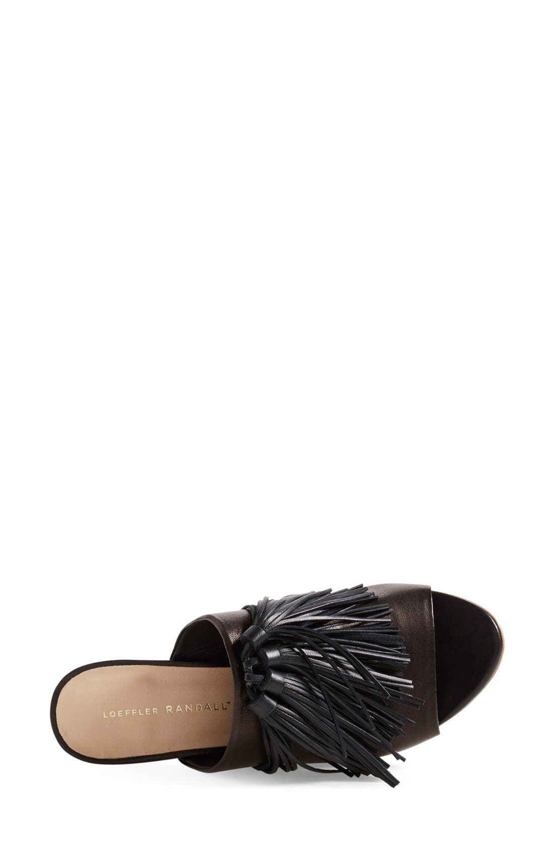 Clo Tassel Mule Sandal, Alternate, color, BLACK NAPPA