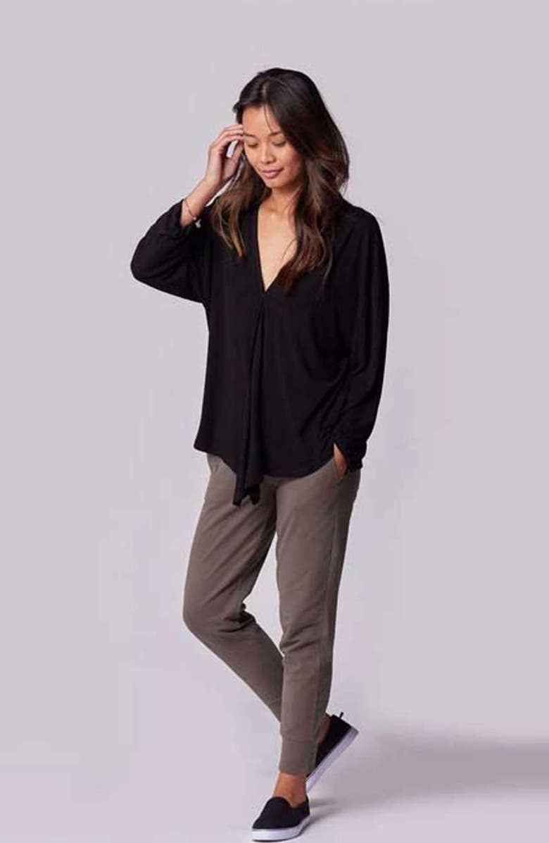 Of an Origin Nursing & Maternity Everywhere Long-Sleeve Wrap Blouse, Alternate, color, 